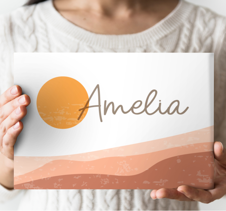 Quote canvas with elegant personalized name - TenStickers