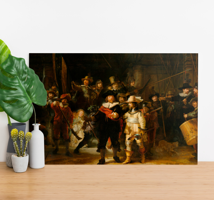Rembrandt's Night Watch canvas wall art - TenStickers