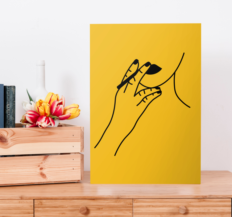 Retro canvas chic hand gesture - TenStickers