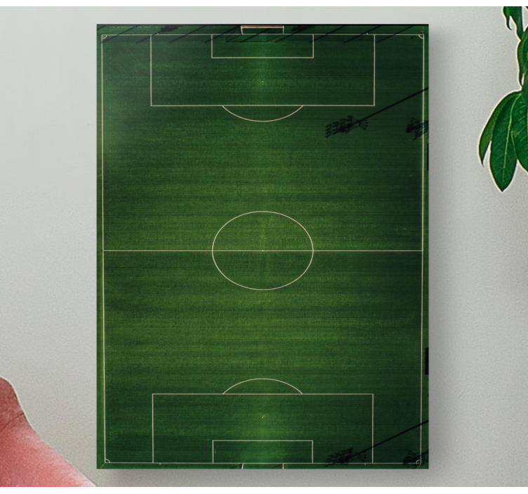 Sports canvas art soccer field perspective - TenStickers