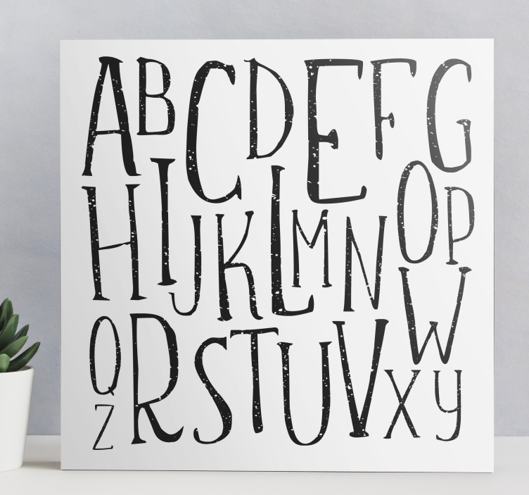 Stylized Alphabet Display abc canvas wall art - TenStickers