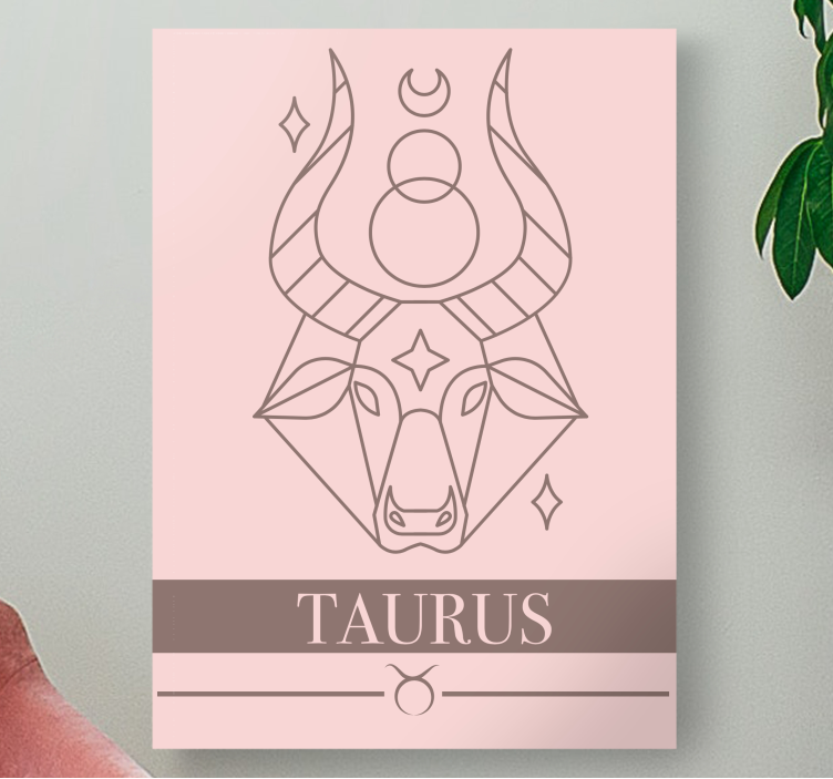 Superhero canvas art taurus symbol representation - TenStickers