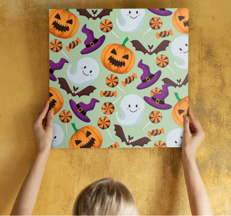 Teen canvas prints playful halloween designs - TenStickers