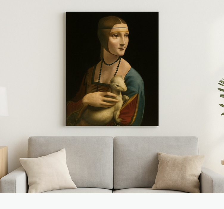 The Lady with the Ermine sports canvas art - TenStickers
