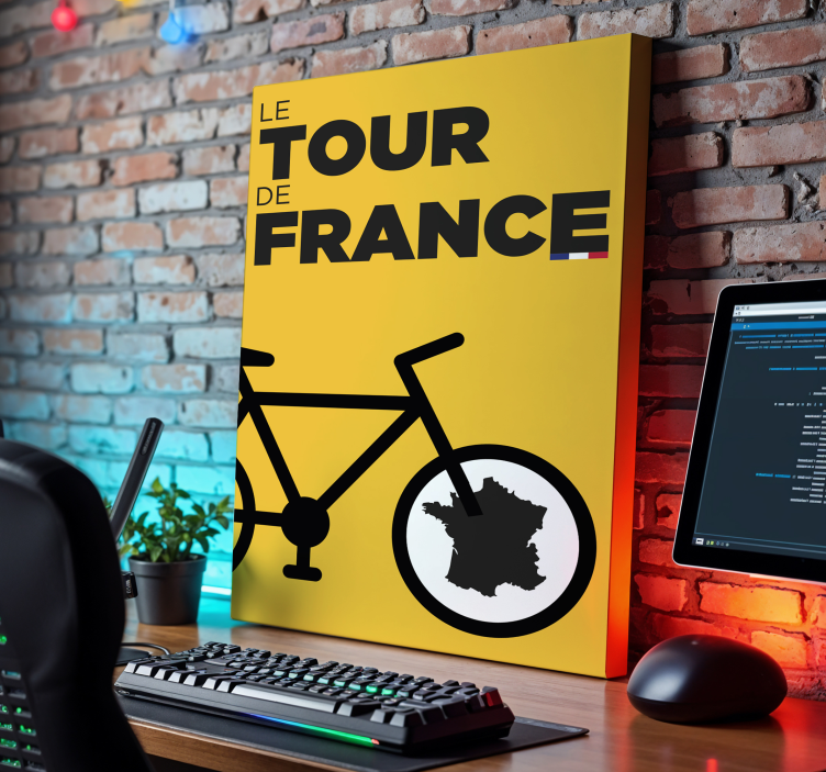 "Tour" icon sports canvas art - TenStickers