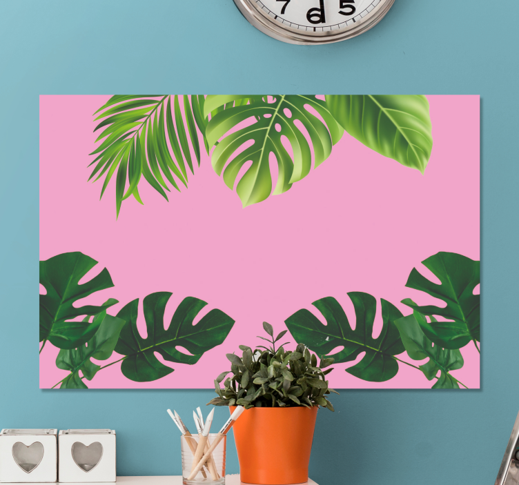 Tropical Leaf Arrangement Flowers  canvas - TenStickers