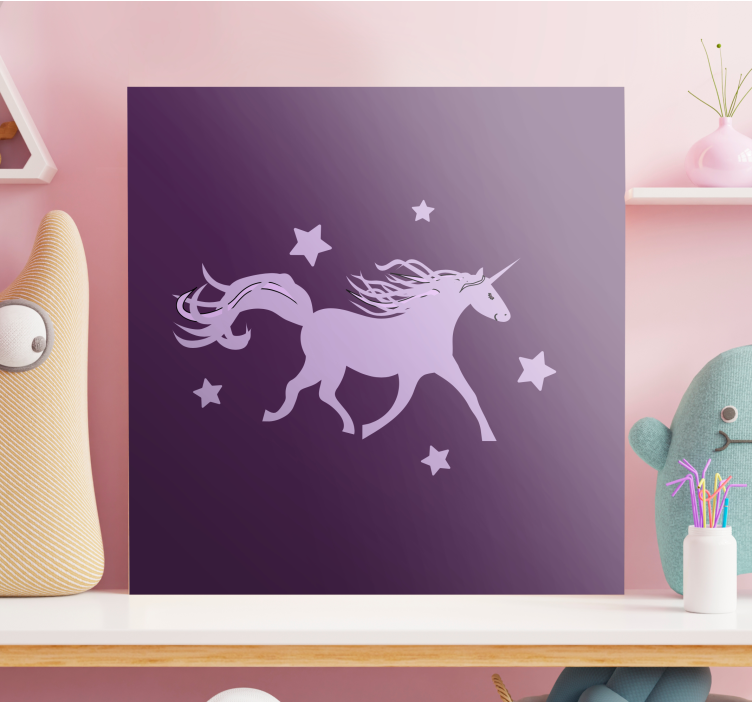 Unicorn pictures framed majestic unicorn silhouette - TenStickers