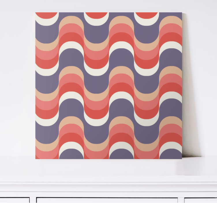 Wavy Pattern Design geometric canvas - TenStickers