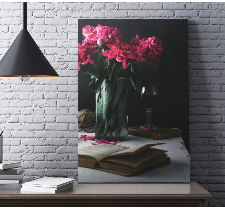 Wine glass and vase  fruit canvas - TenStickers