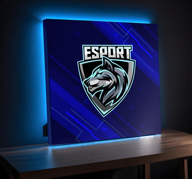 your "e-sport" logo framed gaming wall art - TenStickers