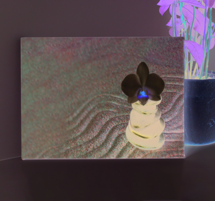 Zen Sand Canvas Art For Living Room - TenStickers