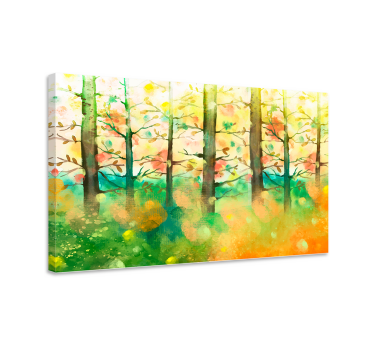 Multicolour tree Tree canvas print - TenStickers
