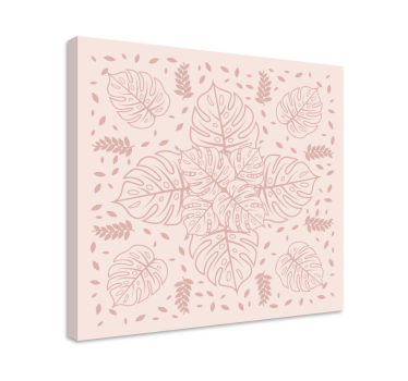 Botanical Monstera Pattern plant canvas art - TenStickers