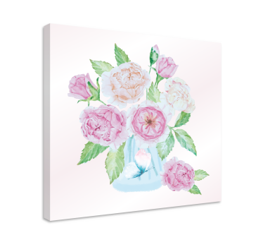 Flowers canvas floral bouquet design - TenStickers