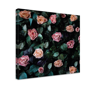 Red rose flowers floral canvas - TenStickers