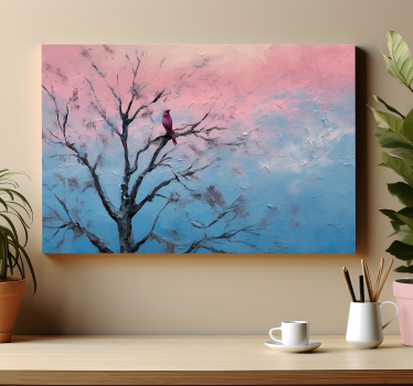 Bird in a tree canvas print - TenStickers