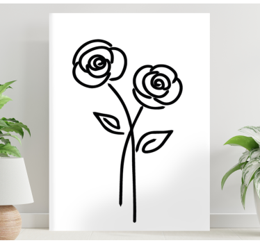 Elegant Floral Design Flowers  canvas - TenStickers