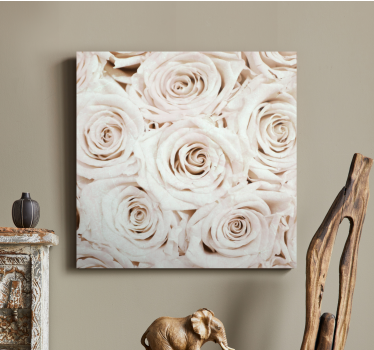 Flowers canvas gentle rose blossom - TenStickers