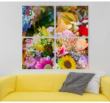 Flowers canvas lively blossom arrangement - TenStickers