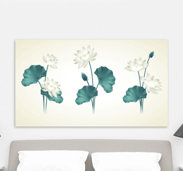 Flowers canvas lotus flower arrangement - TenStickers