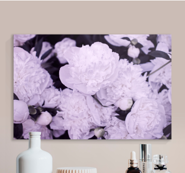 Flowers canvas purple peony blooms - TenStickers