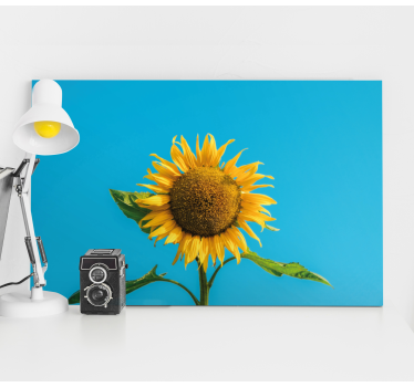 Flowers canvas radiant sunflower blossom - TenStickers