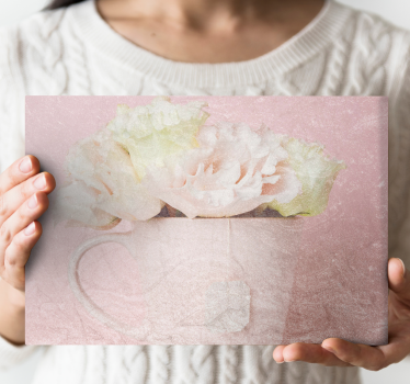 Flowers canvas soft bloom arrangement - TenStickers