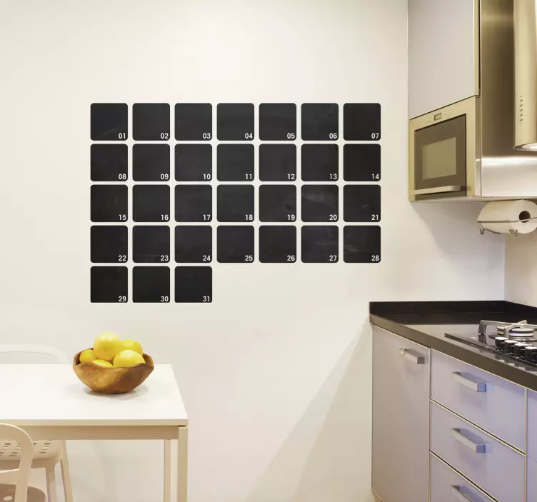 Month Planner Blackboard Sticker - TenStickers