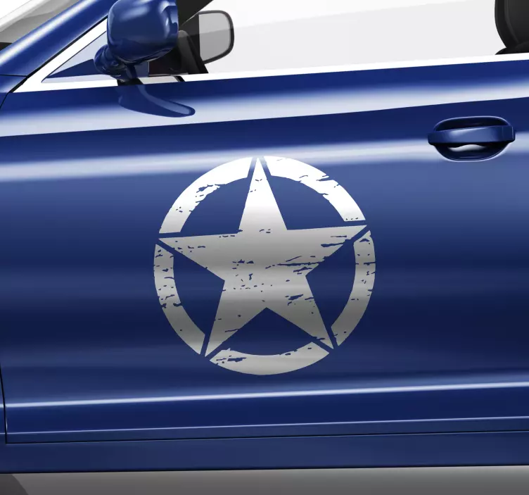 Military star logo car sticker - TenStickers