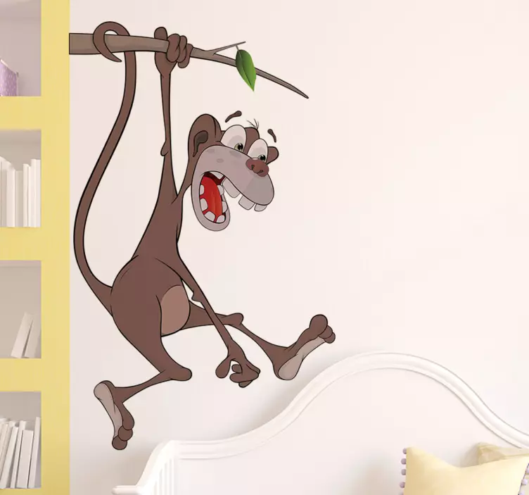 Kids Sticker Art Cartoon Monkey - TenStickers