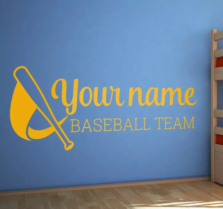 Personalized baseball team name wall decor - TenStickers