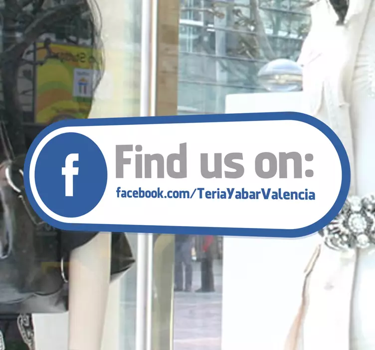 Find Us On Facebook Business Sticker - TenStickers