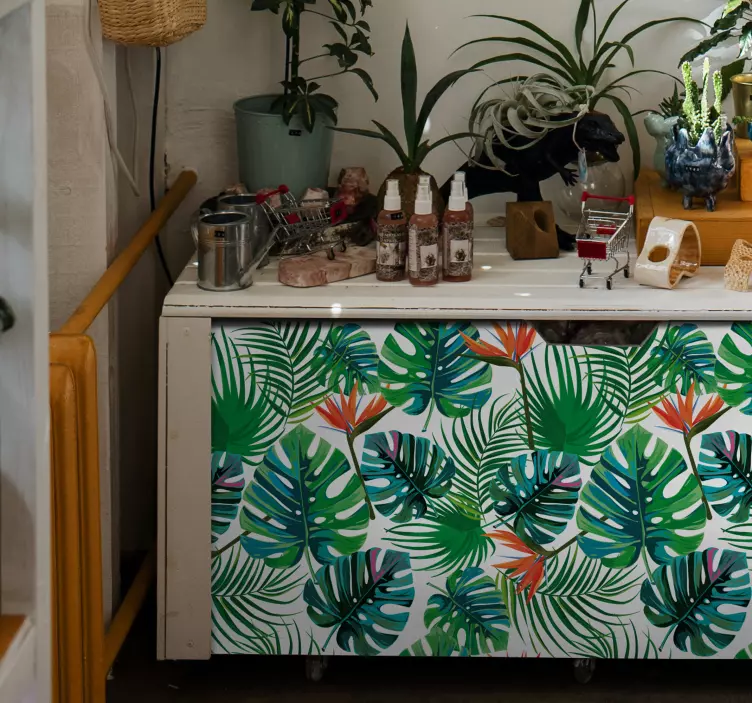 Tropical motifs furniture decal - TenStickers