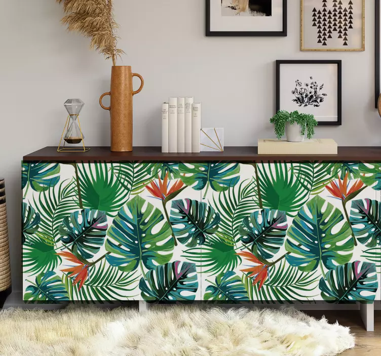 Tropical motifs furniture decal - TenStickers