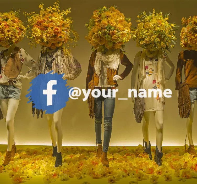 facebook social media logo vinyl sign - TenStickers