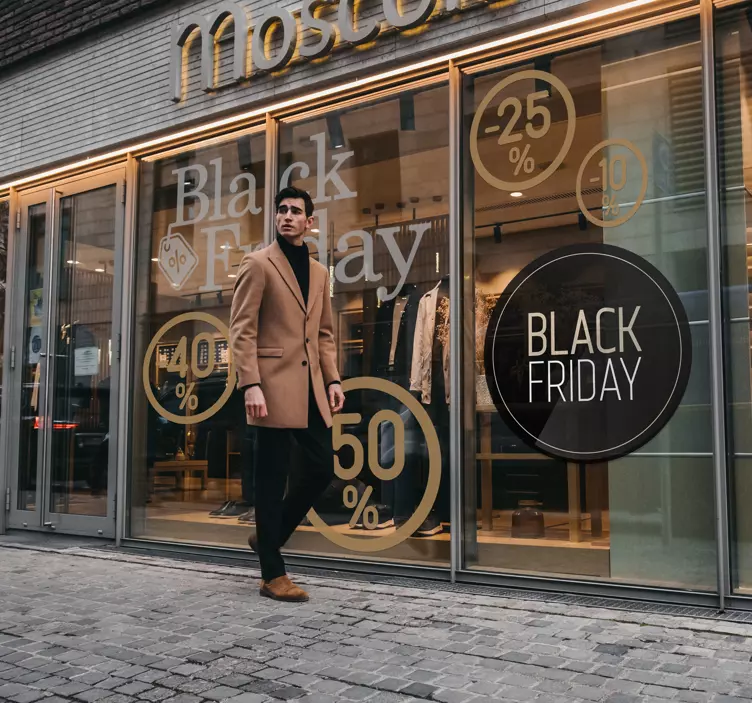 Black Friday Window Sticker - TenStickers