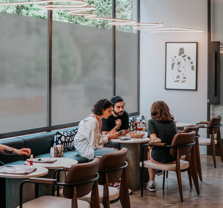 Translucent glass window shower screen sticker - TenStickers