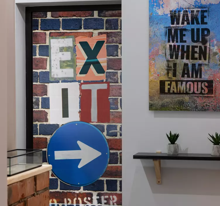 Exit sign urban wall decal - TenStickers