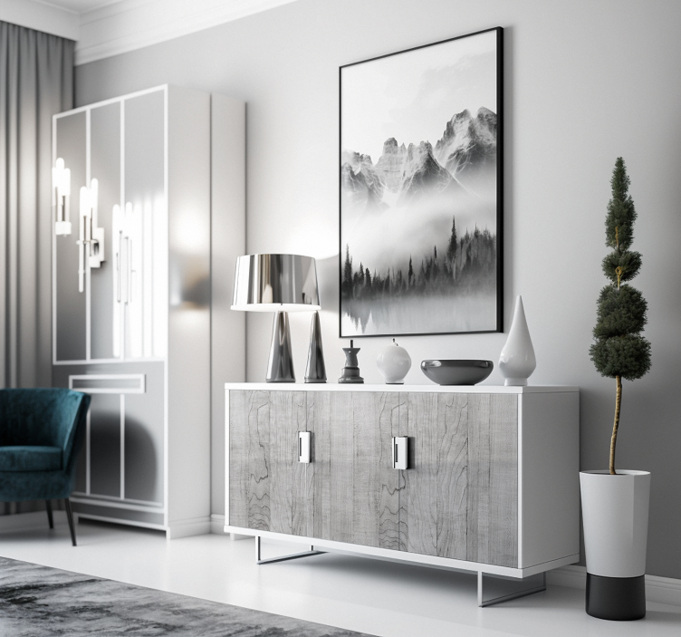 Gray Wood furniture decal   - TenStickers