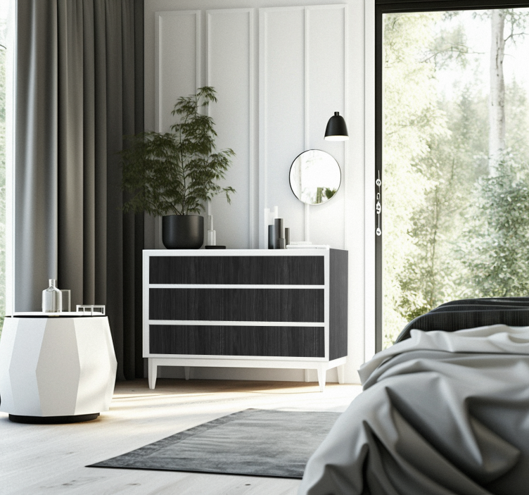 Black Wood furniture decal  - TenStickers