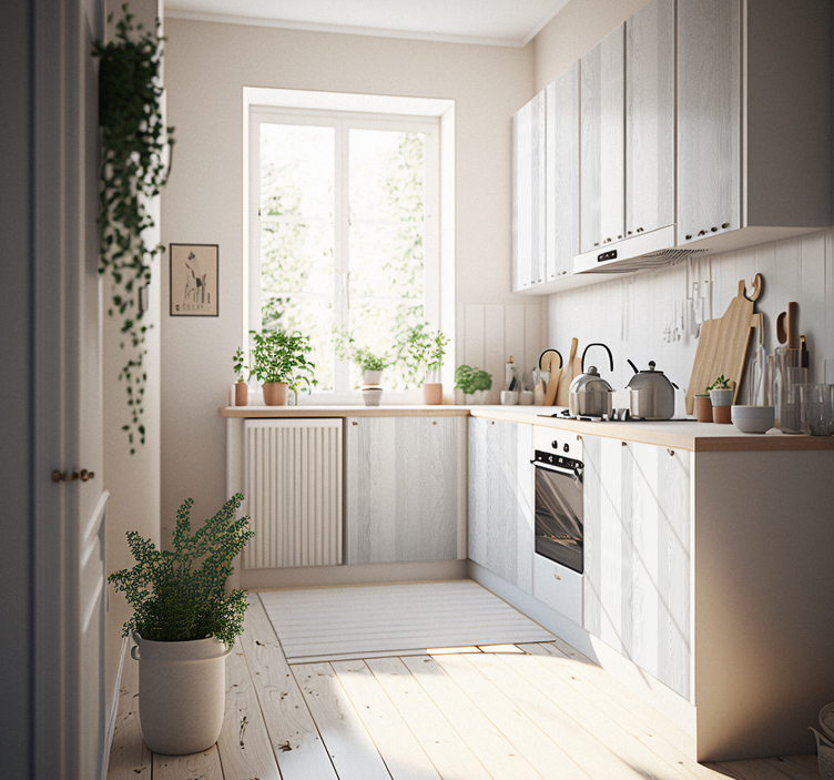 White Wood Texture furniture decal   - TenStickers