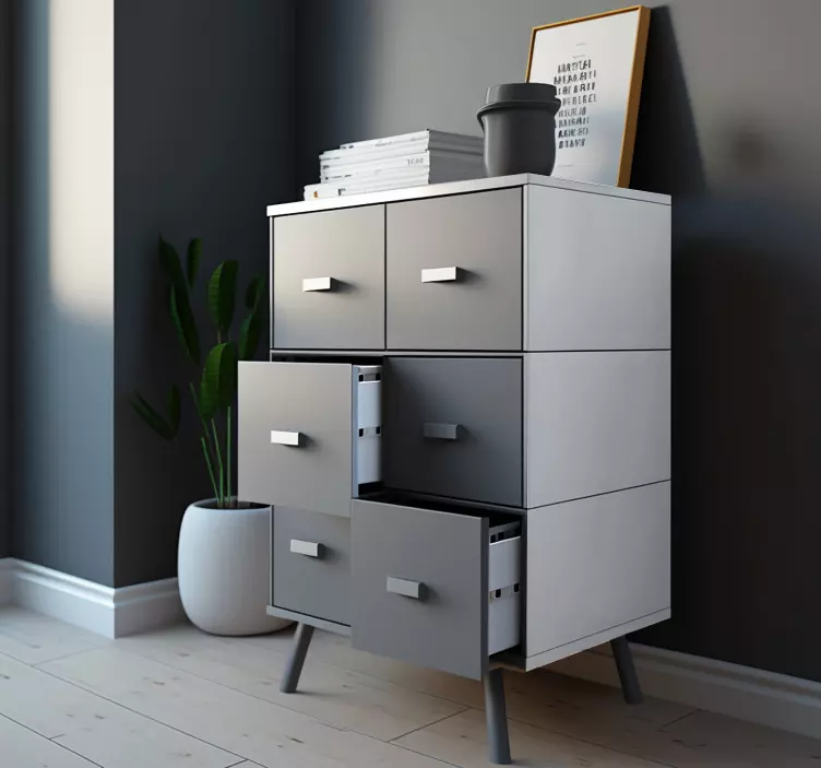 Gray furniture viyl decal   - TenStickers