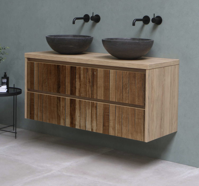 Wood planks furniture decal  - TenStickers