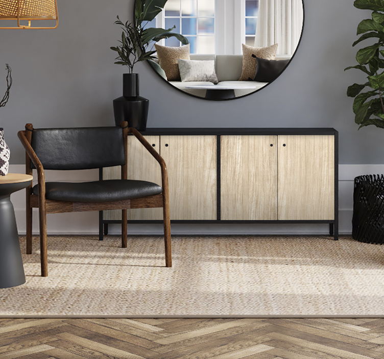 Light colored wood furniture decal   - TenStickers