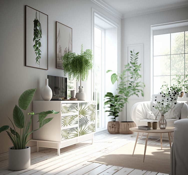Palm Leaves furniture decal   - TenStickers