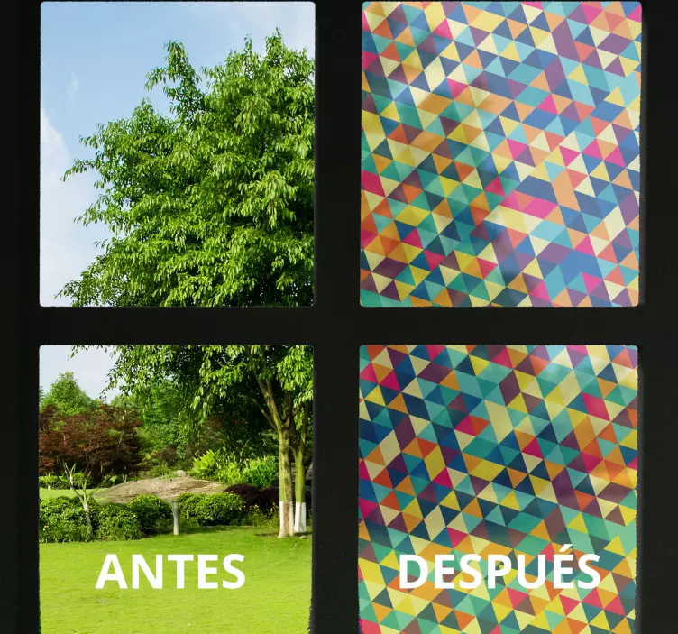 Geometric Translucency window sticker - TenStickers