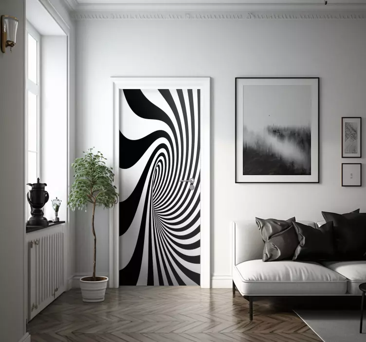 Black Hole door vinyl sticker - TenStickers