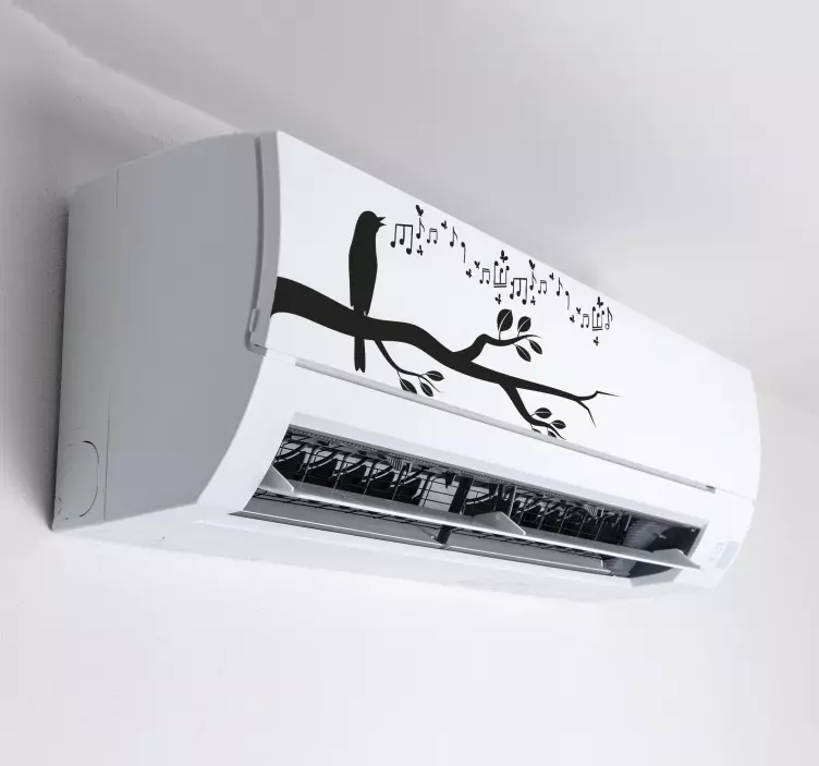 Singing bird air conditioning sticker - TenStickers