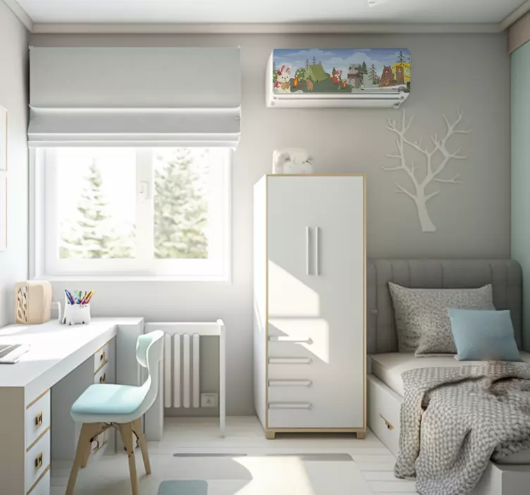 Animal Camp vinyl air conditioner sticker - TenStickers