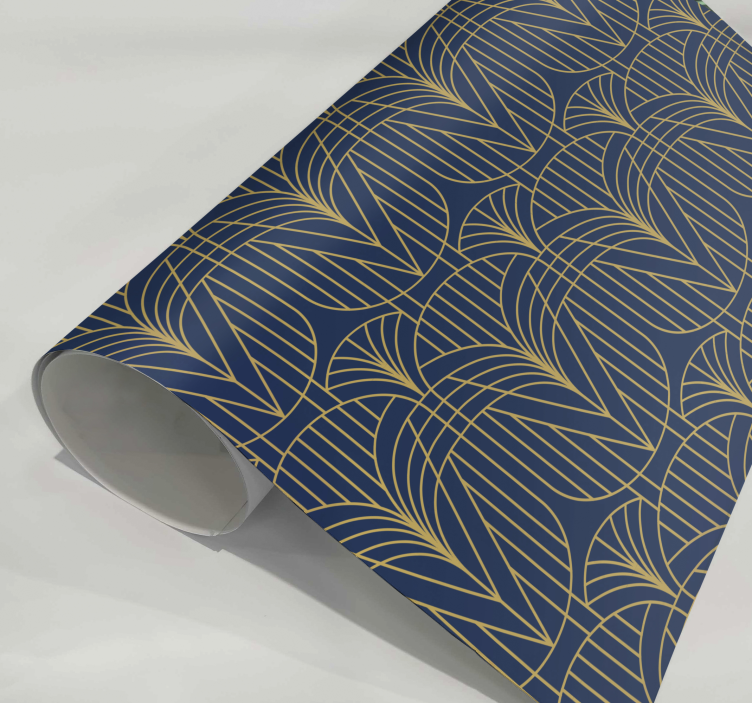 Art deco pattern with gold details sticker - TenStickers